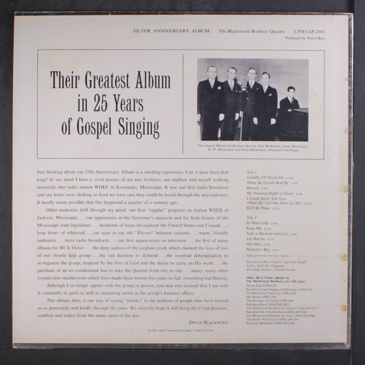 silver anniversary album by BLACKWOOD BROTHERS