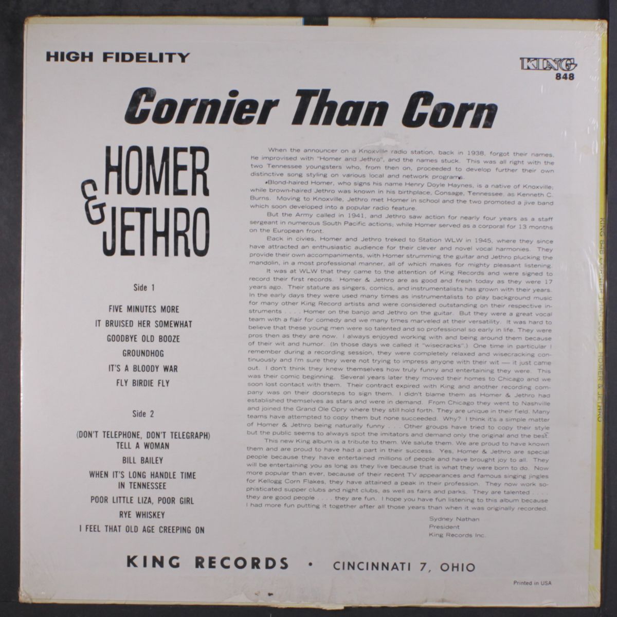 cornier than corn by HOMER & JETHRO