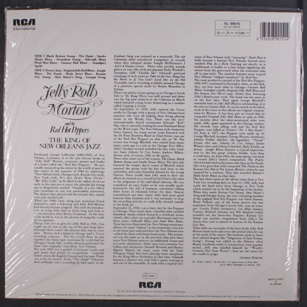 king of new orleans jazz by JELLY ROLL MORTON