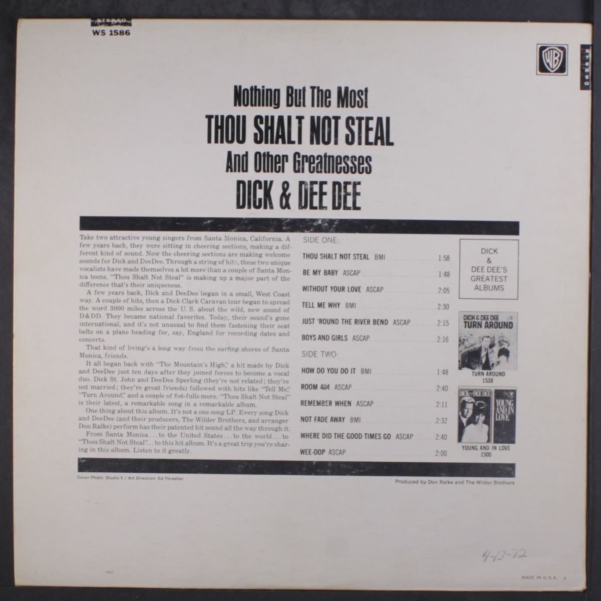 thou shalt not steal by DICK & DEE DEE