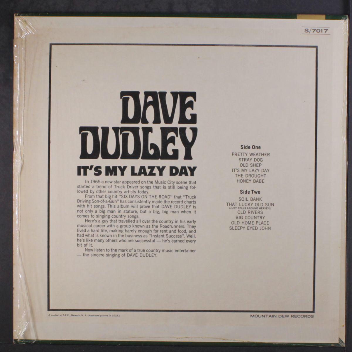 it's my lazy day by DAVE DUDLEY