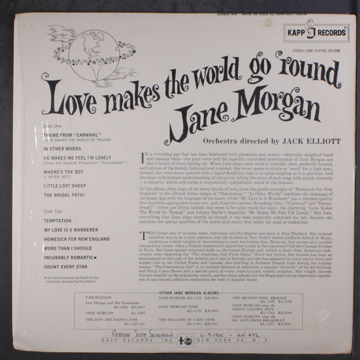 love makes the world go round by JANE MORGAN