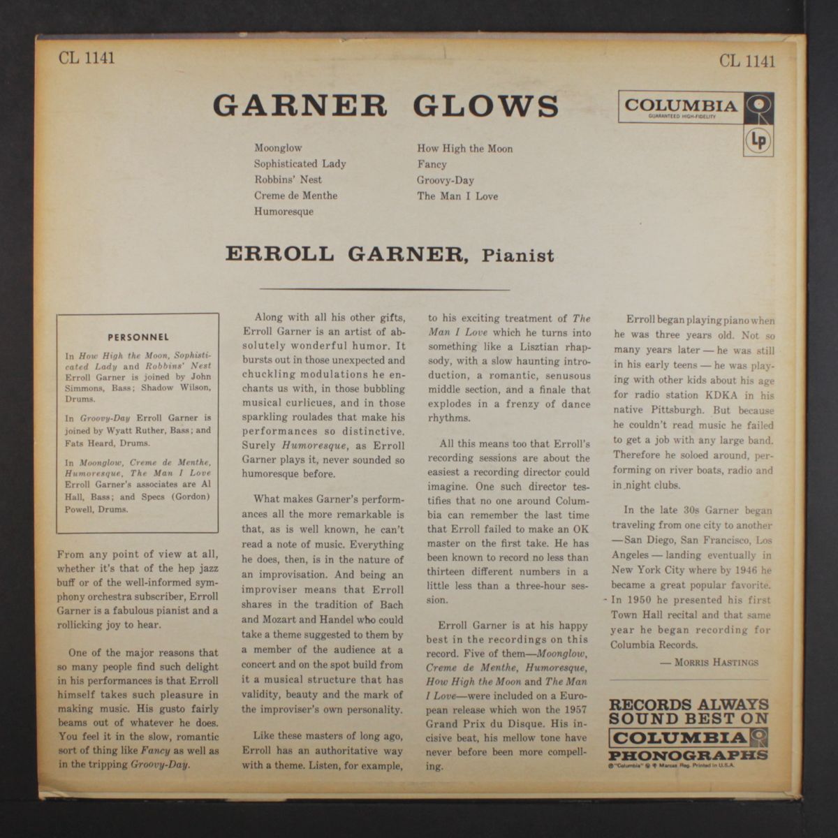 encores in hi-fi by ERROLL GARNER