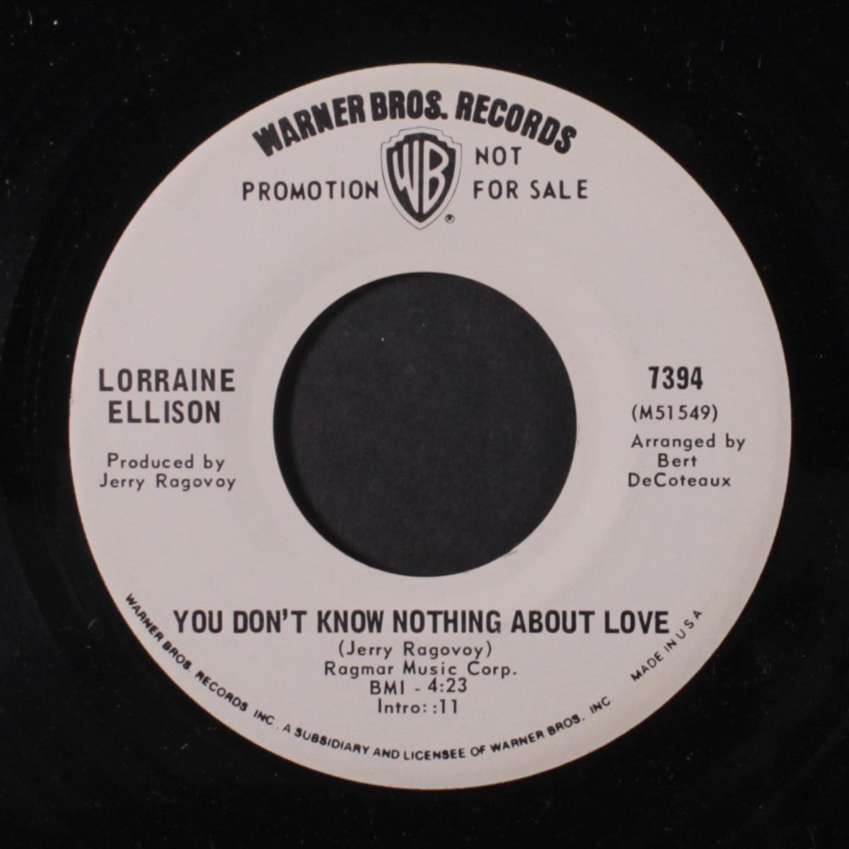 you've really got a hold on me / you don't know nothing about love by LORRAINE ELLISON