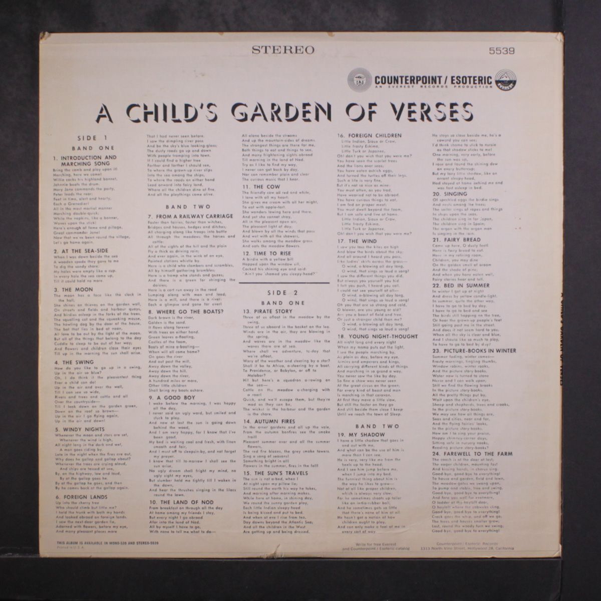 a child's garden of verses by ROBERT LOUIS STEVENSON