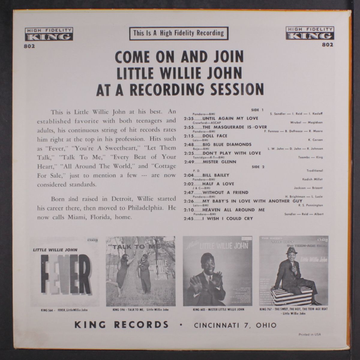 come on & join...at a recording session by LITTLE WILLIE JOHN