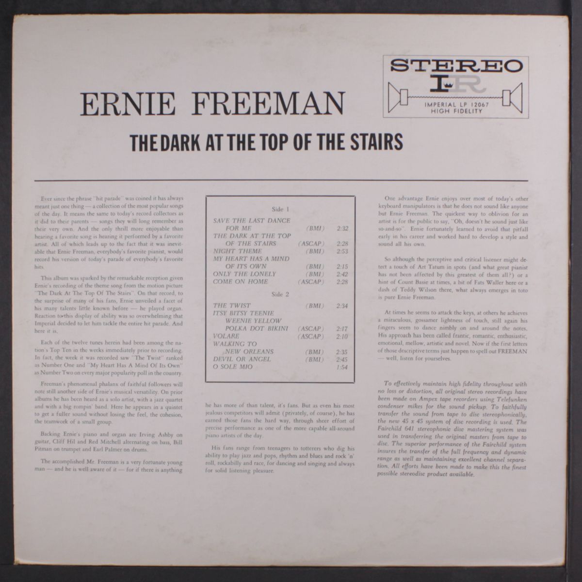the dark at the top of the stairs by ERNIE FREEMAN