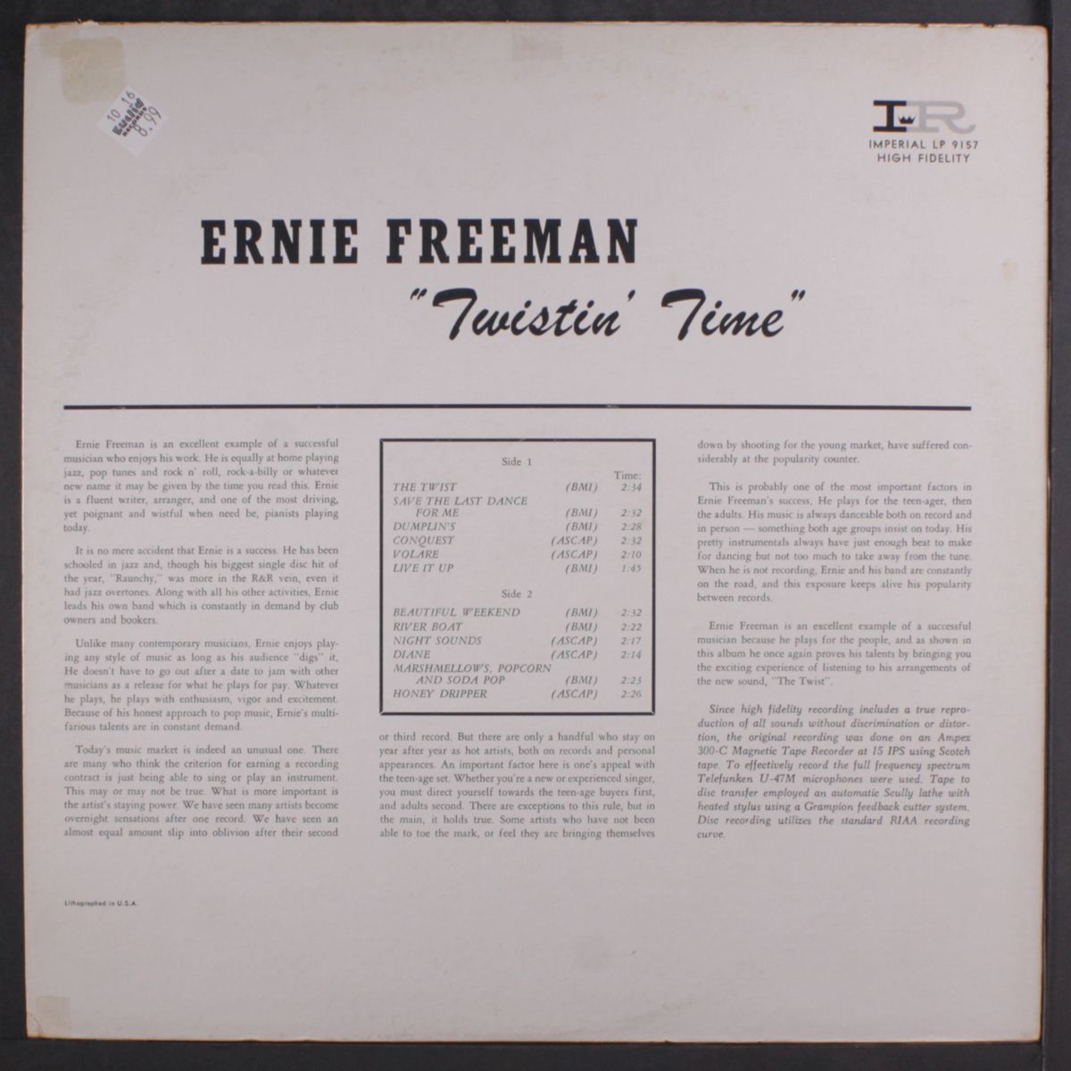 twistin' time by ERNIE FREEMAN