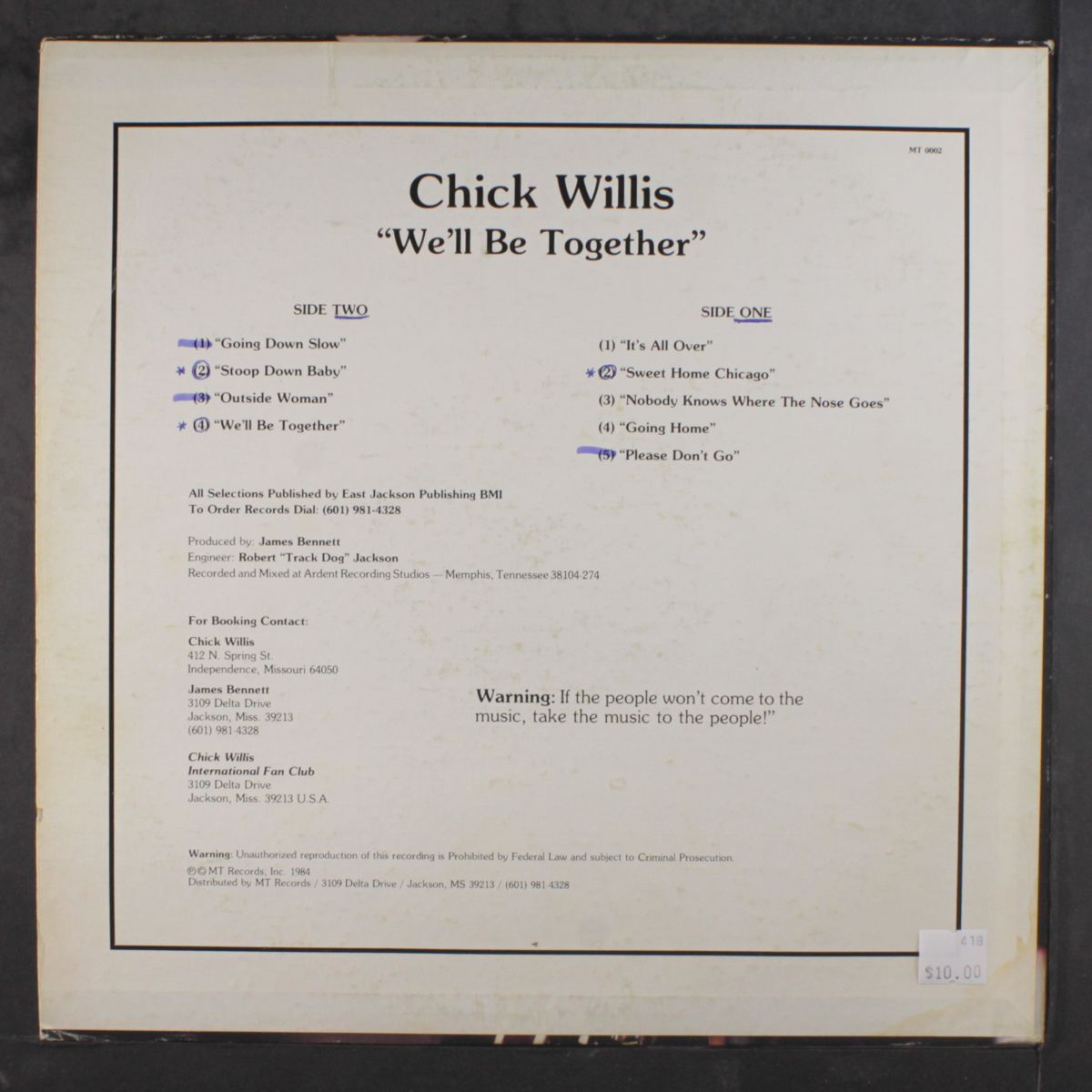 we'll be together by CHICK WILLIS