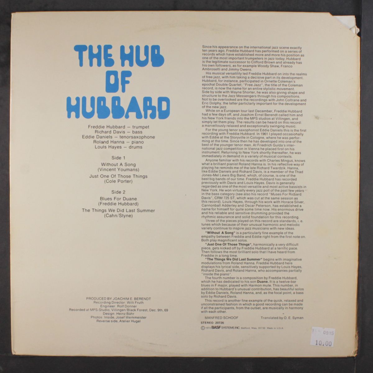 the hub of hubbard by FREDDIE HUBBARD