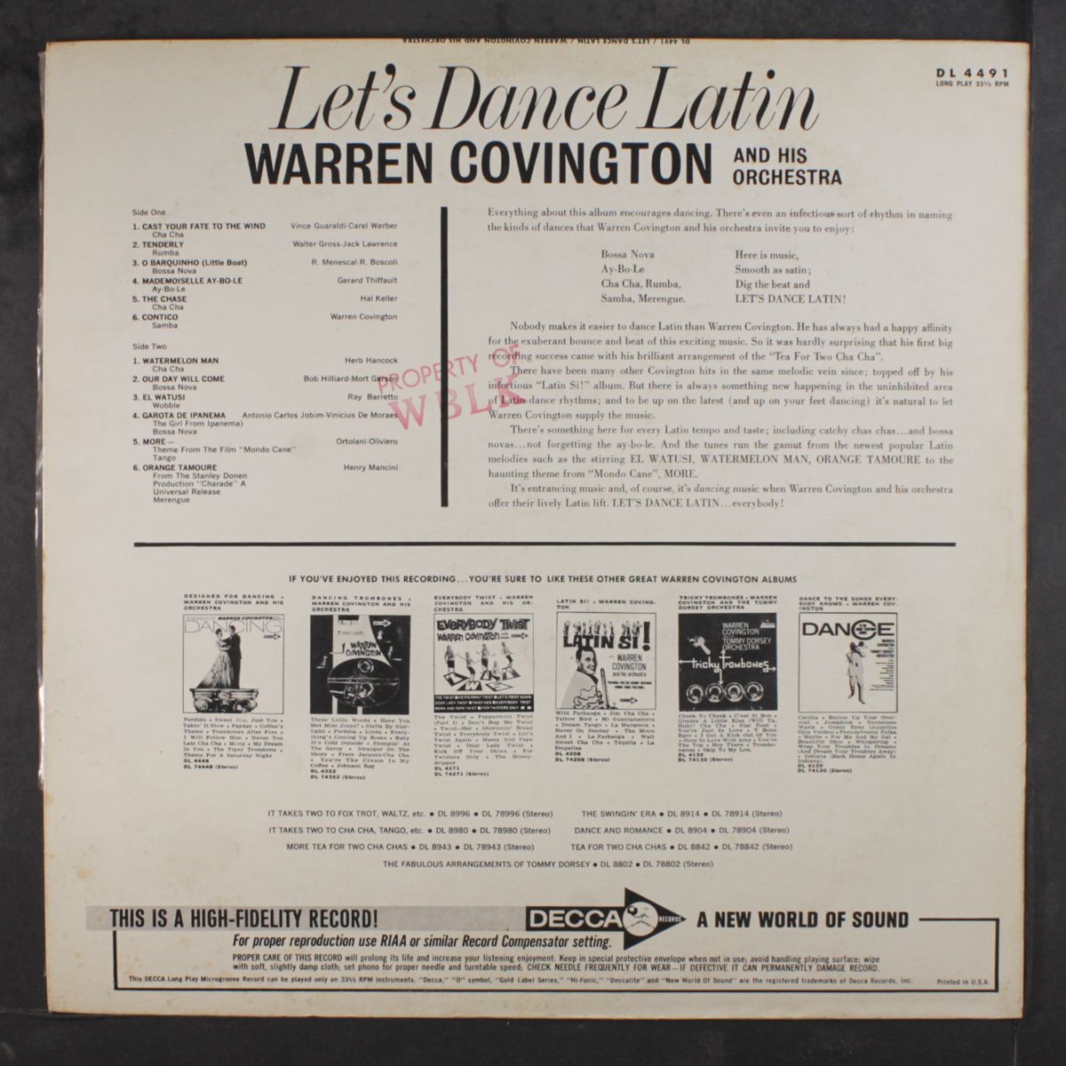 let's dance latin by WARREN COVINGTON