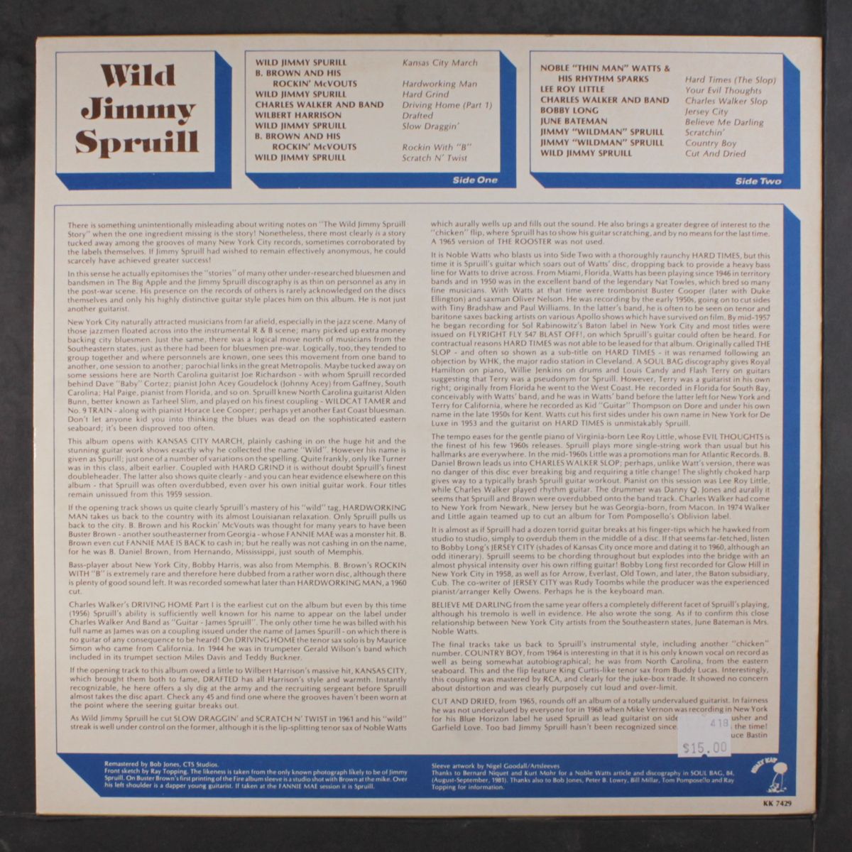 the hard grind bluesman, 1956-1964 by WILD JIMMY SPRUILL