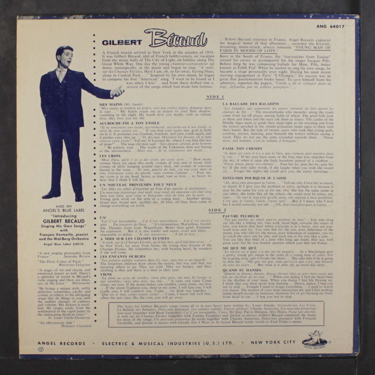 moods of love by GILBERT BECAUD