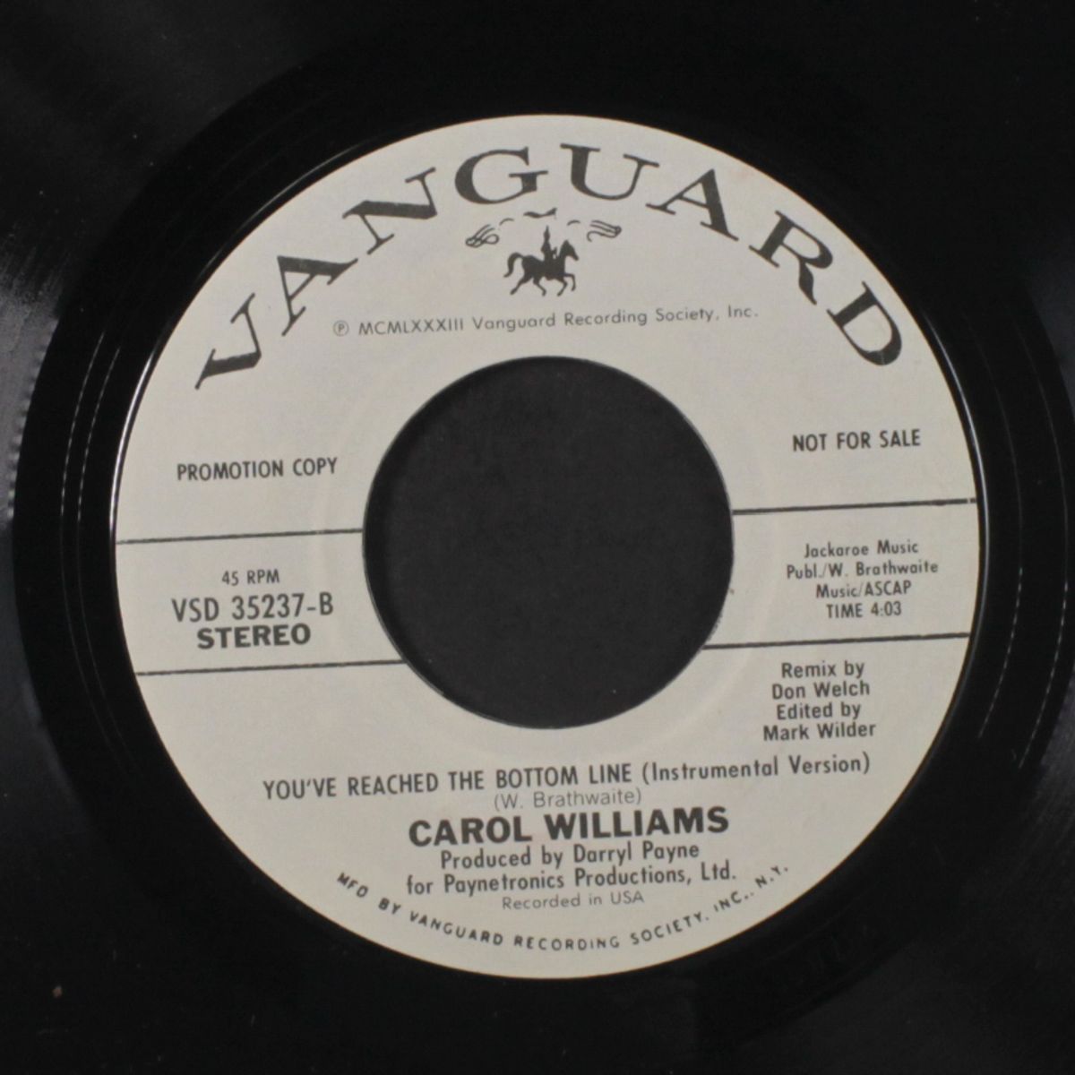 you've reached the bottom line / instro by CAROL WILLIAMS
