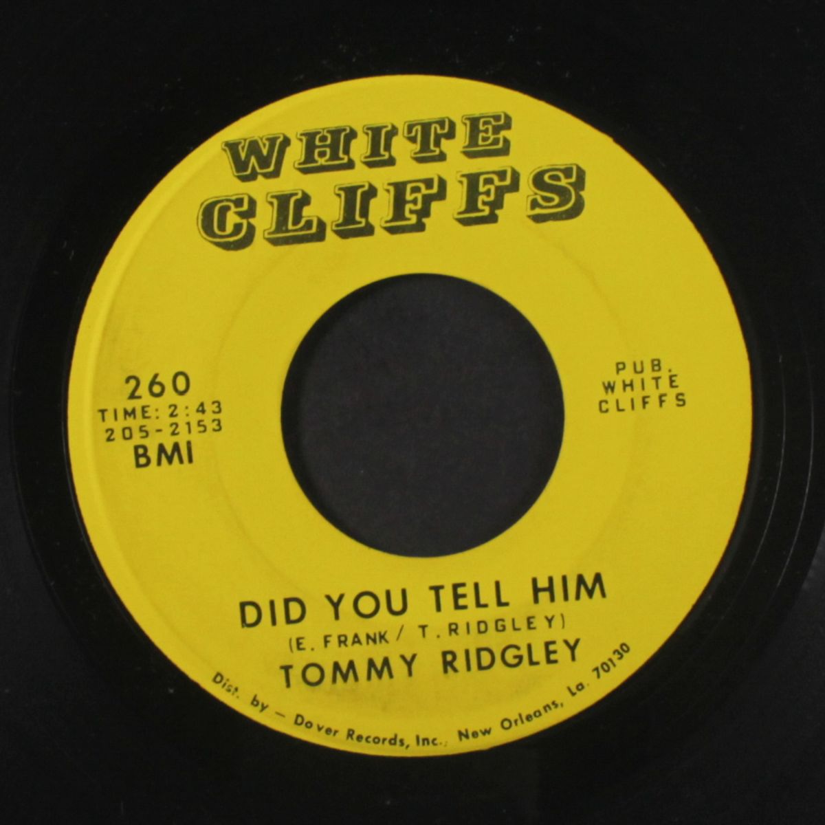 did you tell him / hey little chick by TOMMY RIDGLEY