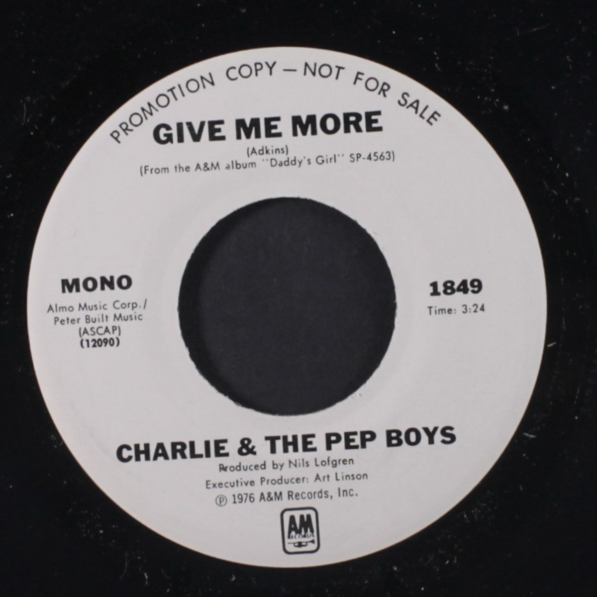 give me more / mono by CHARLIE & THE PEP BOYS