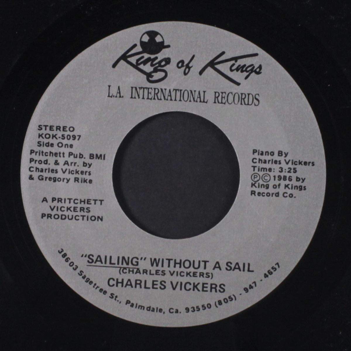 sailing without a sail / he's always near by CHARLES VICKERS