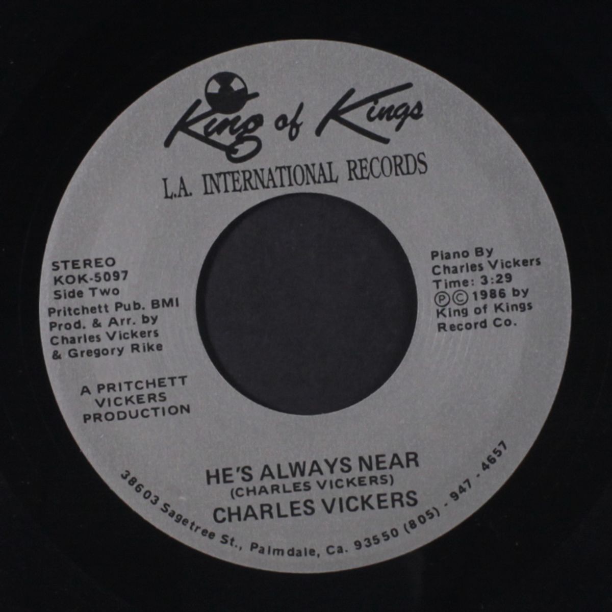 sailing without a sail / he's always near by CHARLES VICKERS