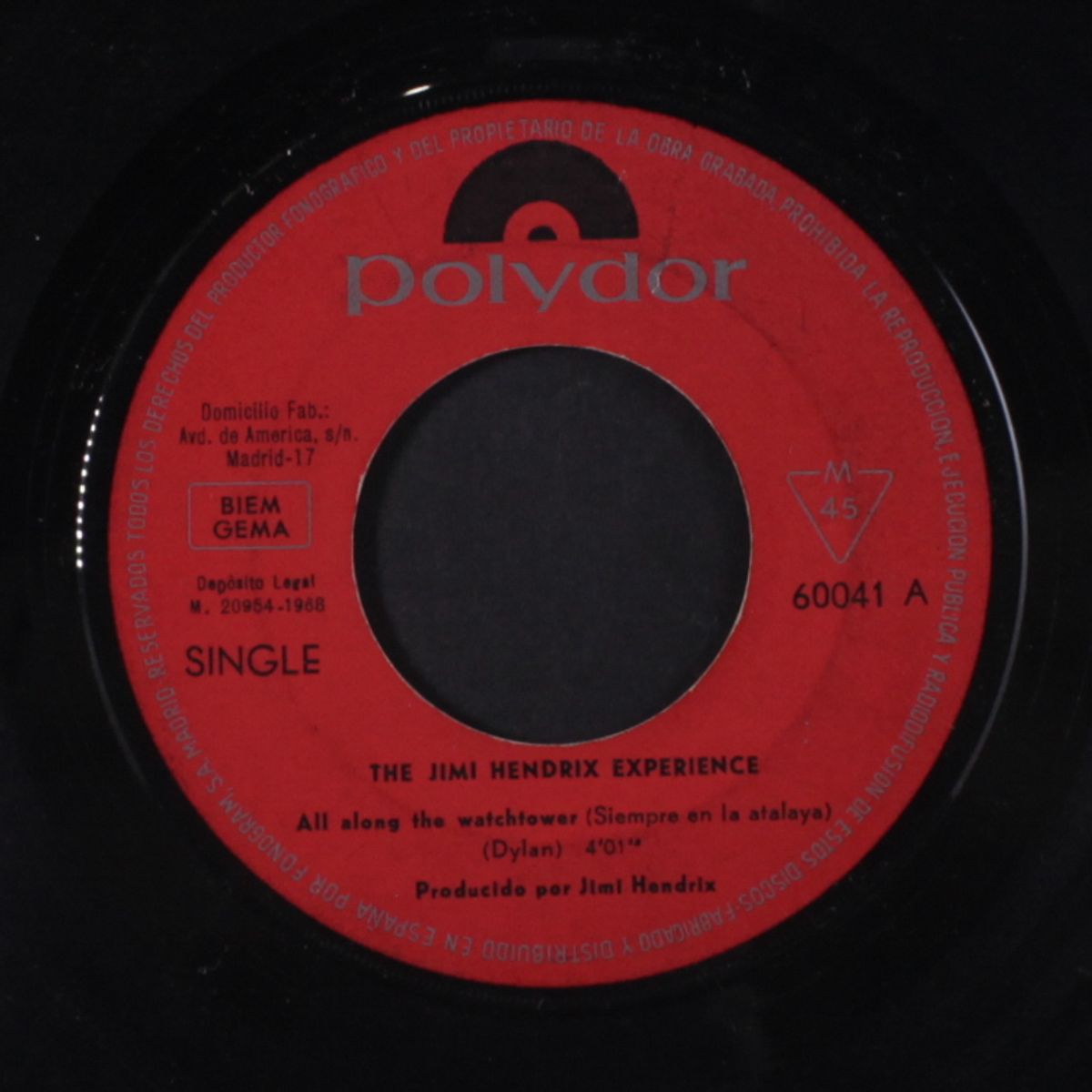all along the watchtower / can you see me by JIMI HENDRIX EXPERIENCE