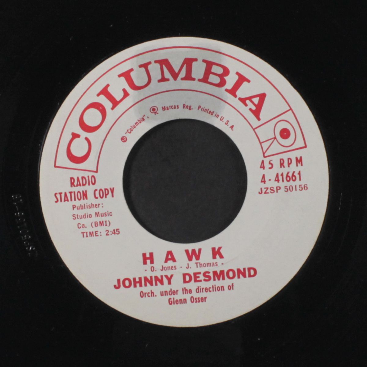 hawk / playing the field by JOHNNY DESMOND