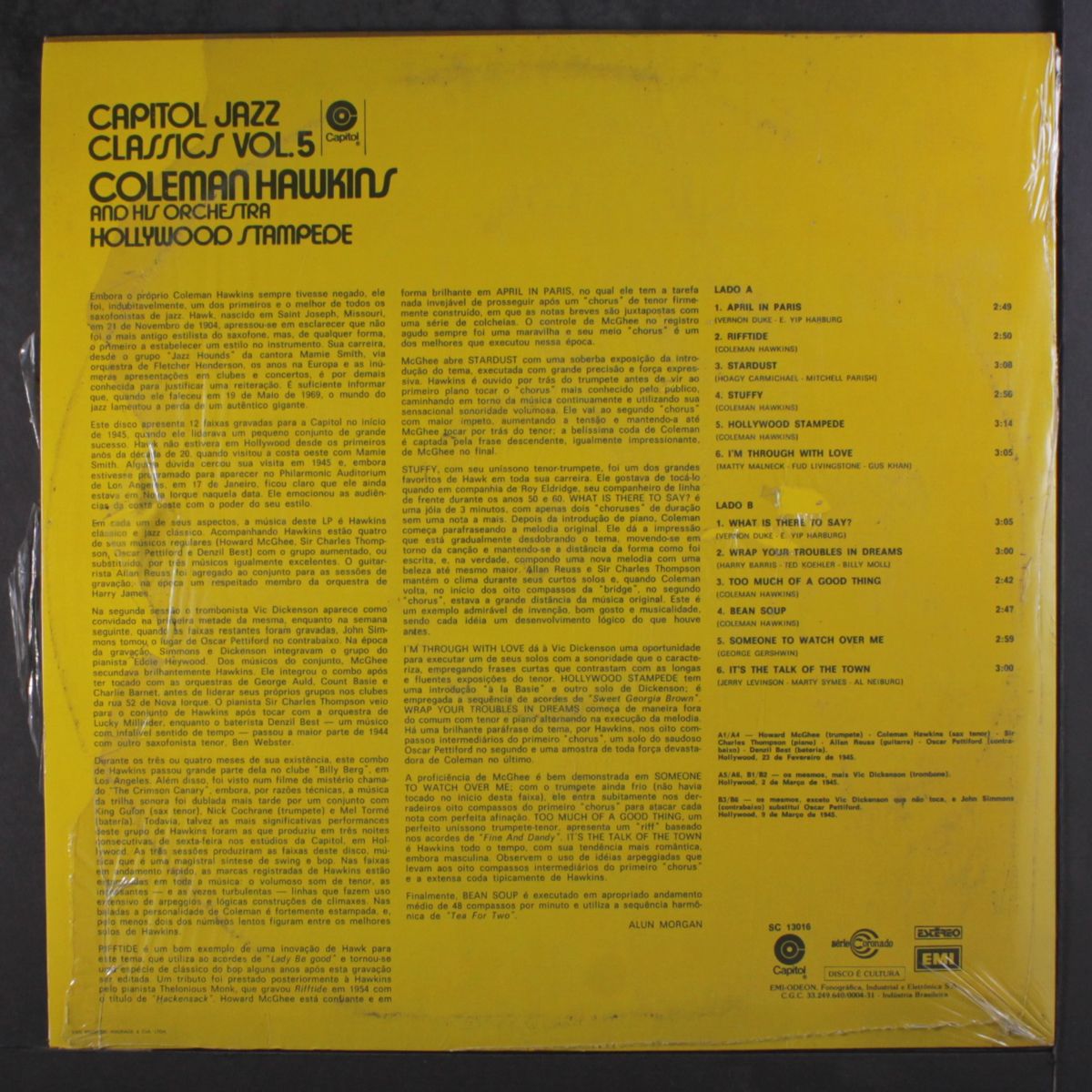 capitol jazz classics, vol. 5; hollywood stampede by COLEMAN HAWKINS