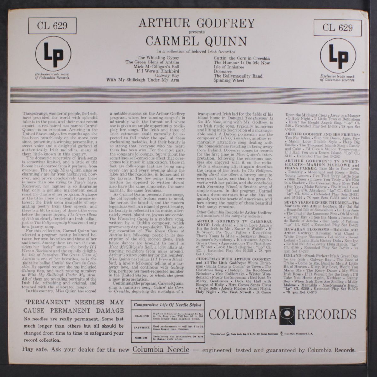 arthur godfrey presents by CARMEL QUINN