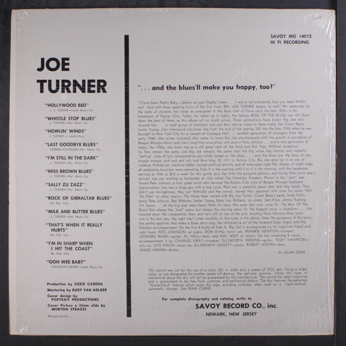 and the blues'll make you happy too by JOE TURNER