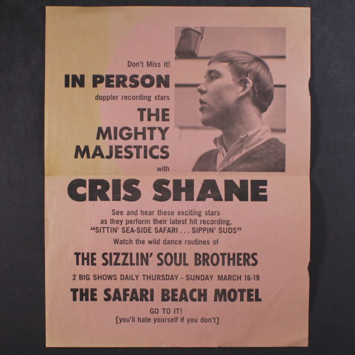 sittin' seaside safari..sippin' suds / try me by MAJESTICS W/ CHRIS SHANE