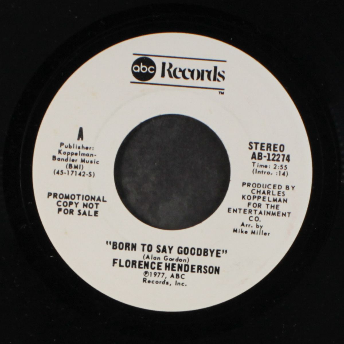 born to say goodbye / mono by FLORENCE HENDERSON