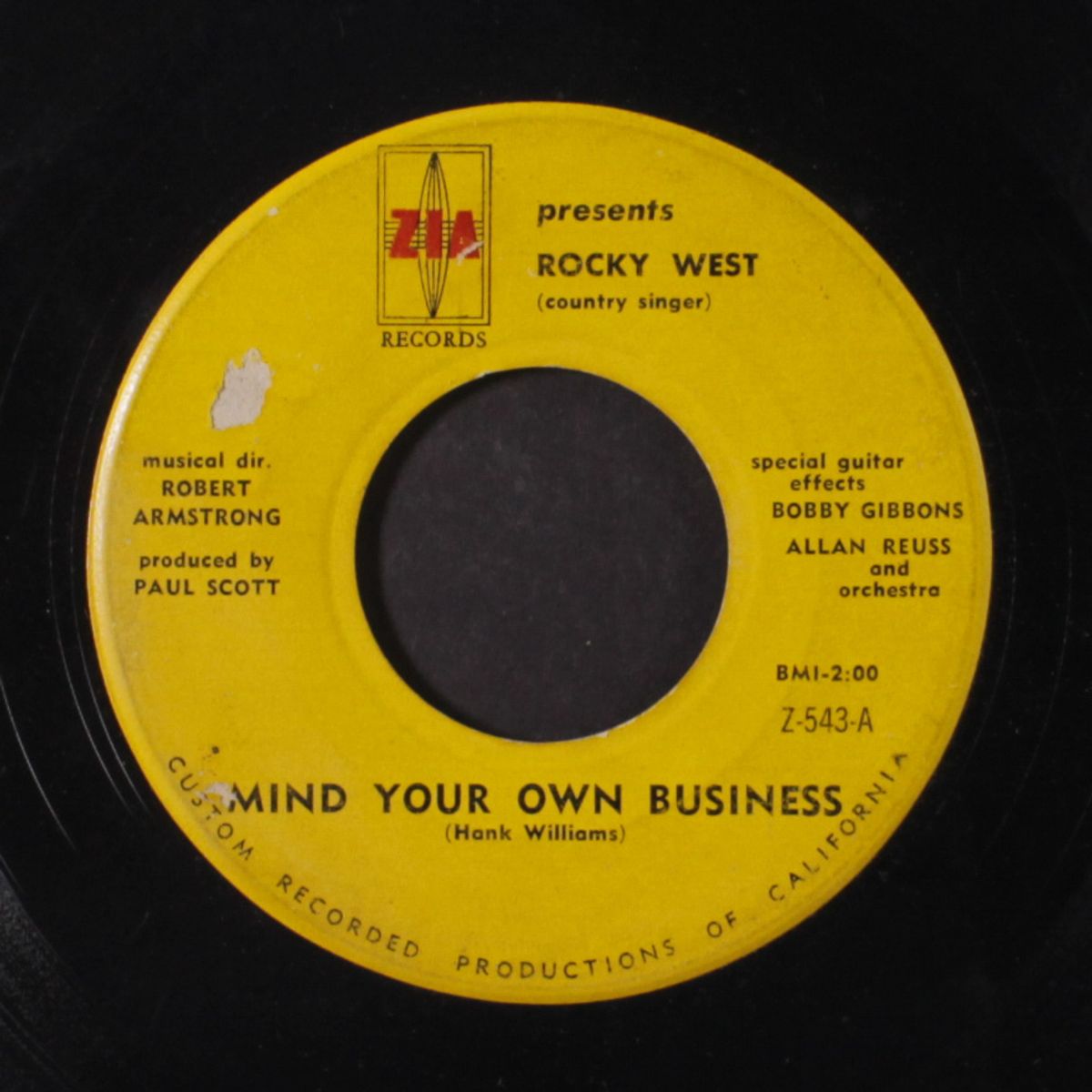 mind your own business / moaning the blues by ROCKY WEST