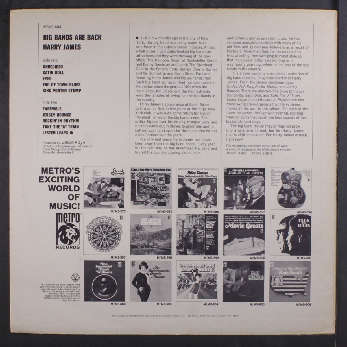 big bands are back by HARRY JAMES