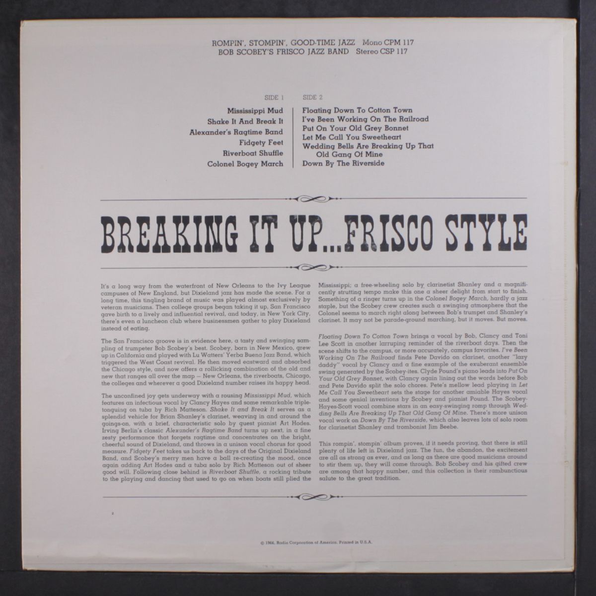 rompin' stompin' good time jazz by BOB SCOBEY