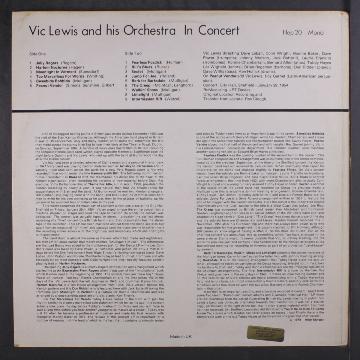 in concert by VIC LEWIS