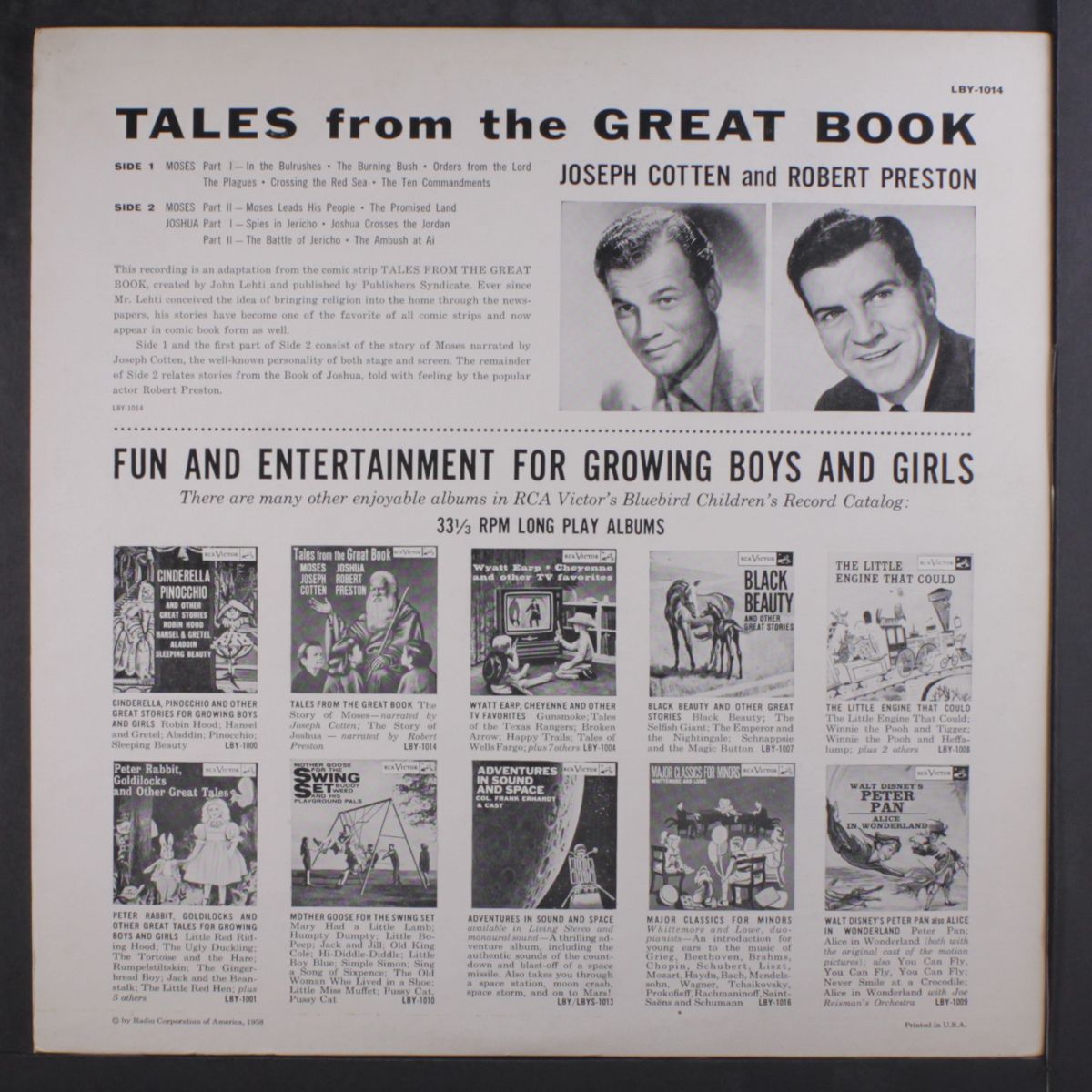 tales from the great book by JOSEPH COTTEN & ROBERT PRESTON