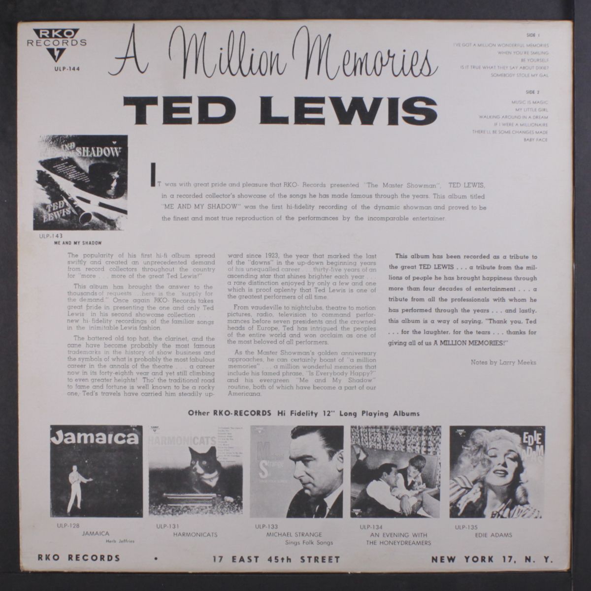 a million memories by TED LEWIS