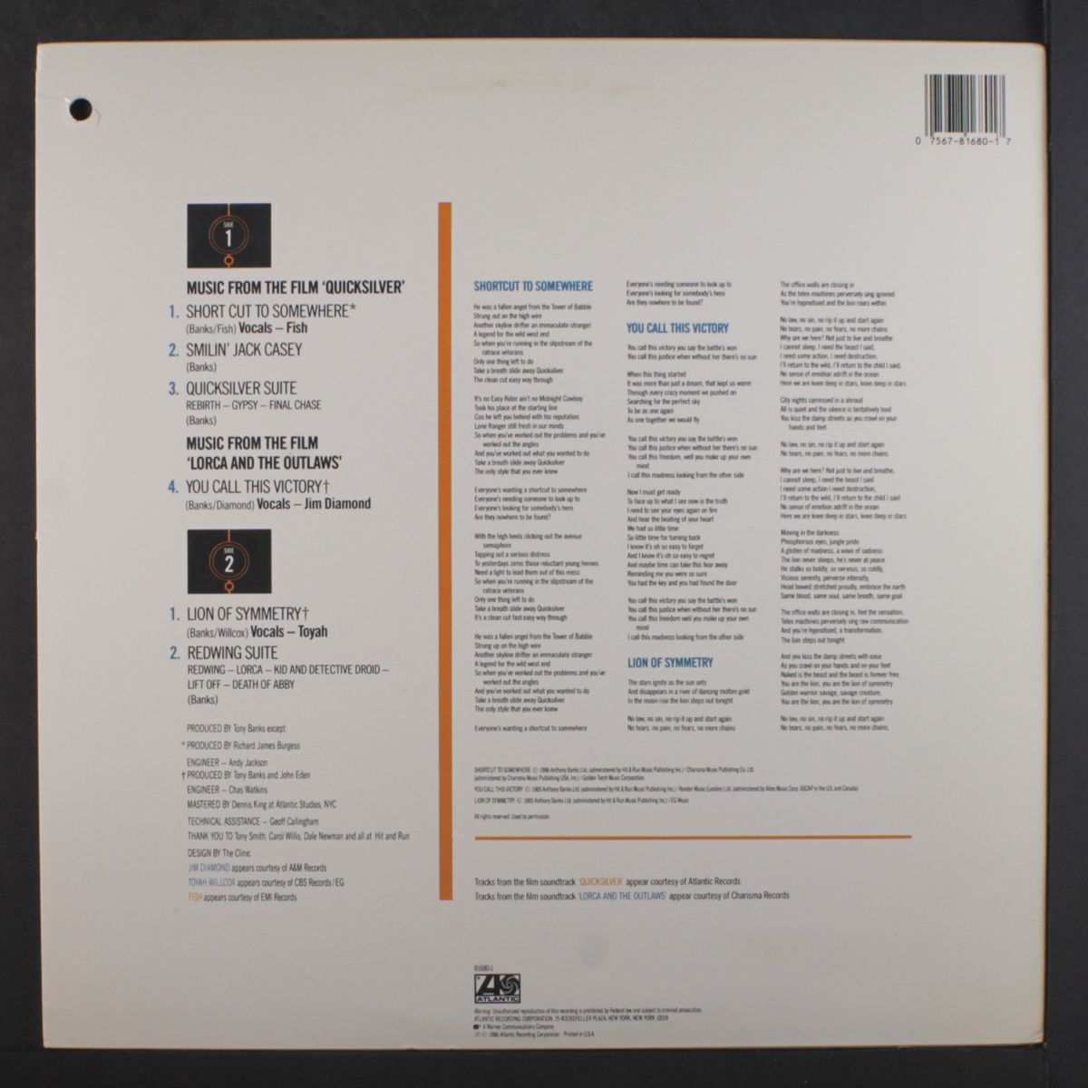 soundtracks by TONY BANKS
