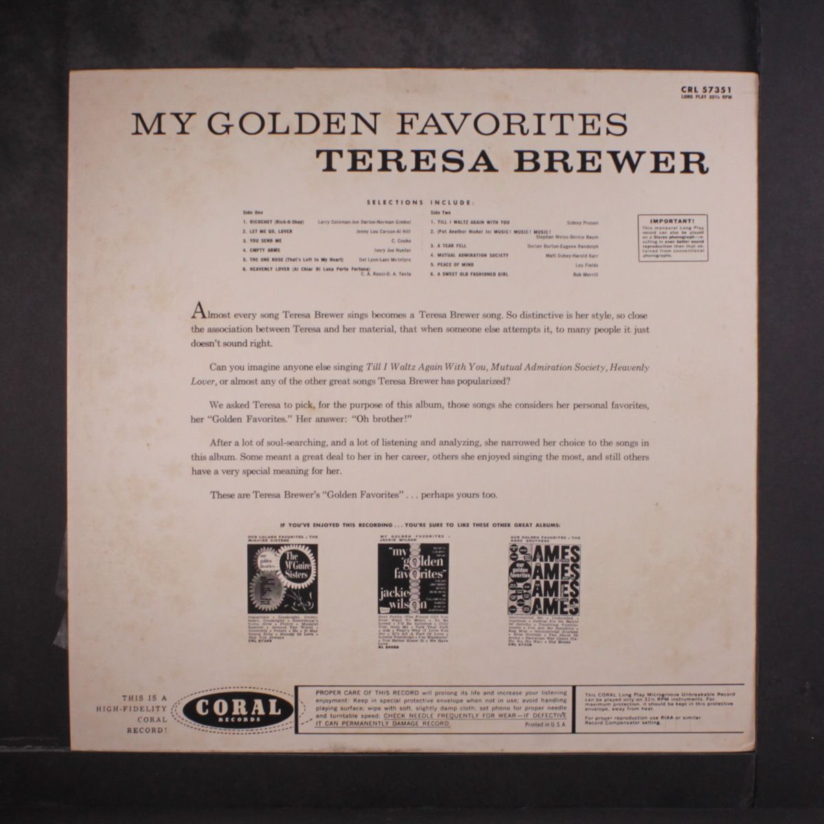 my golden favorites by TERESA BREWER