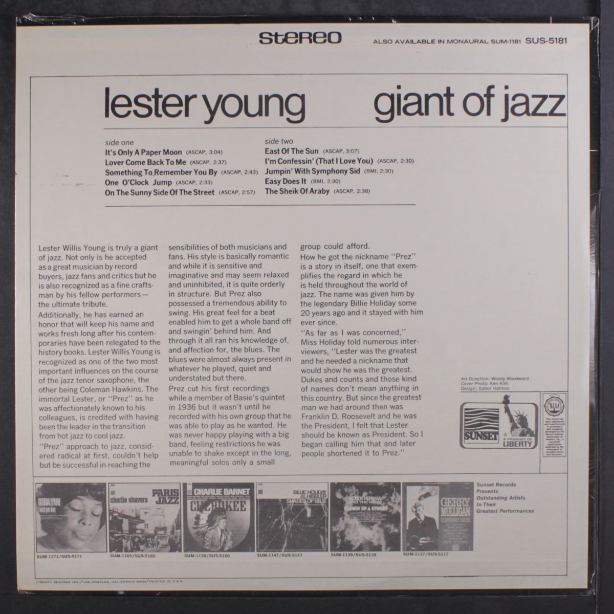 giant of jazz by LESTER YOUNG