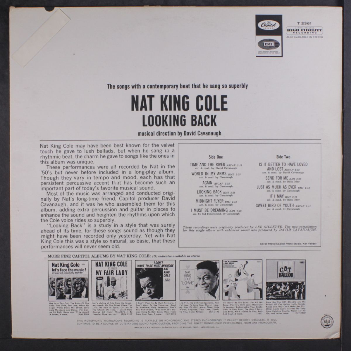 looking back by NAT KING COLE