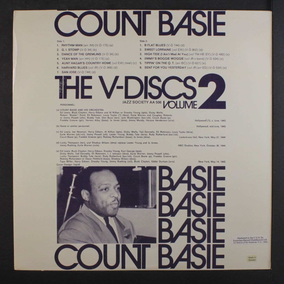 the v-discs, vol. 2 by COUNT BASIE