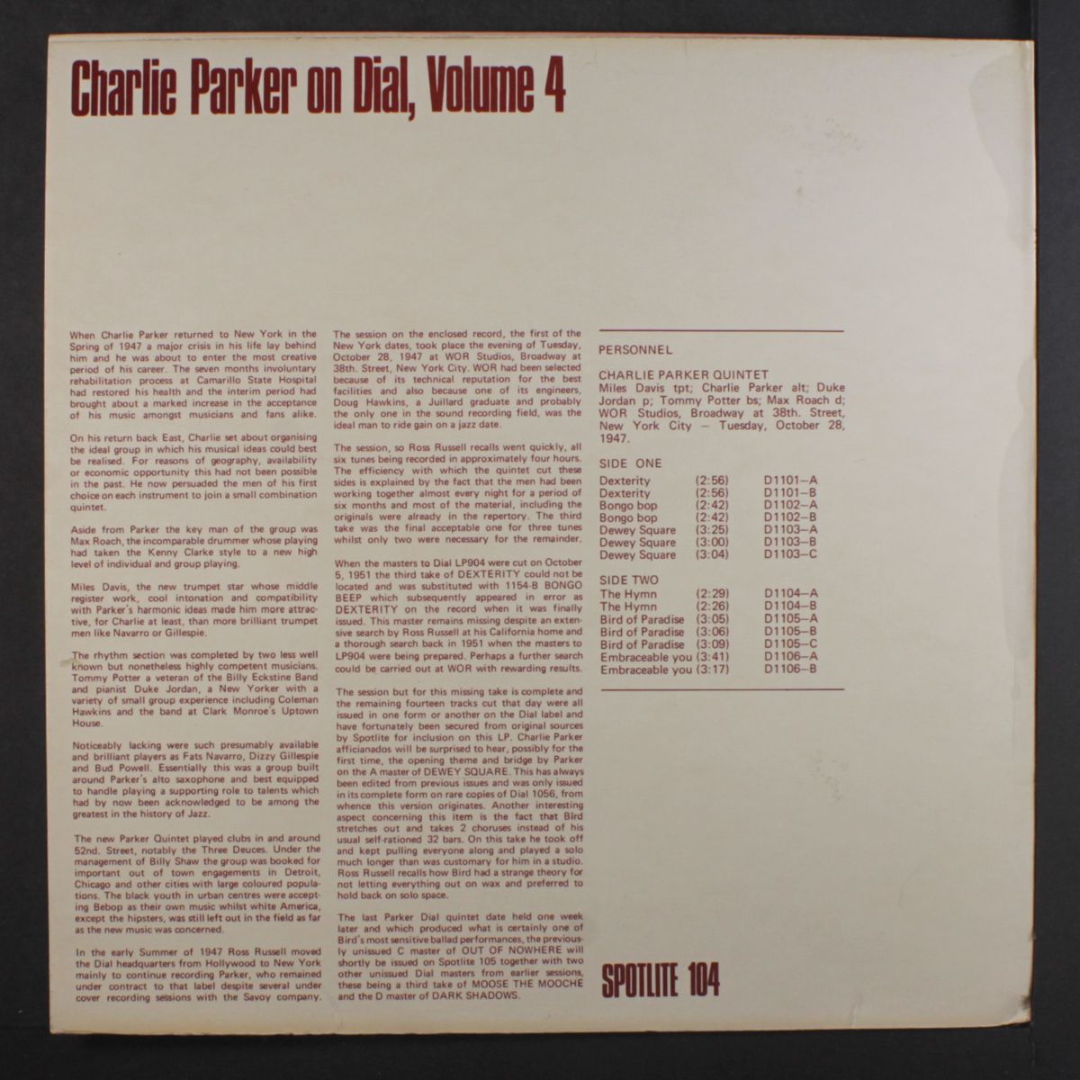 on dial, vol. 4 by CHARLIE PARKER