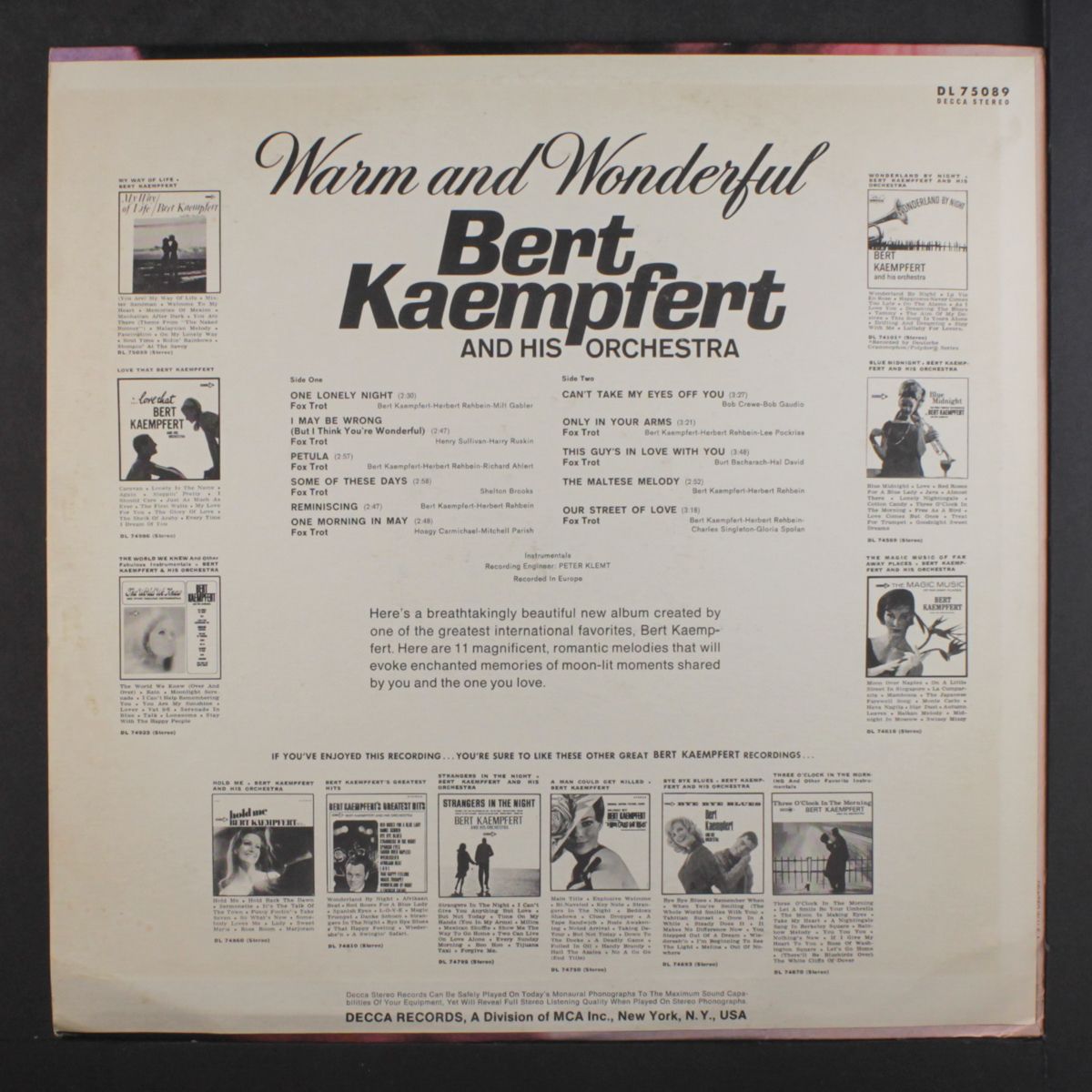 warm and wonderful by BERT KAEMPFERT