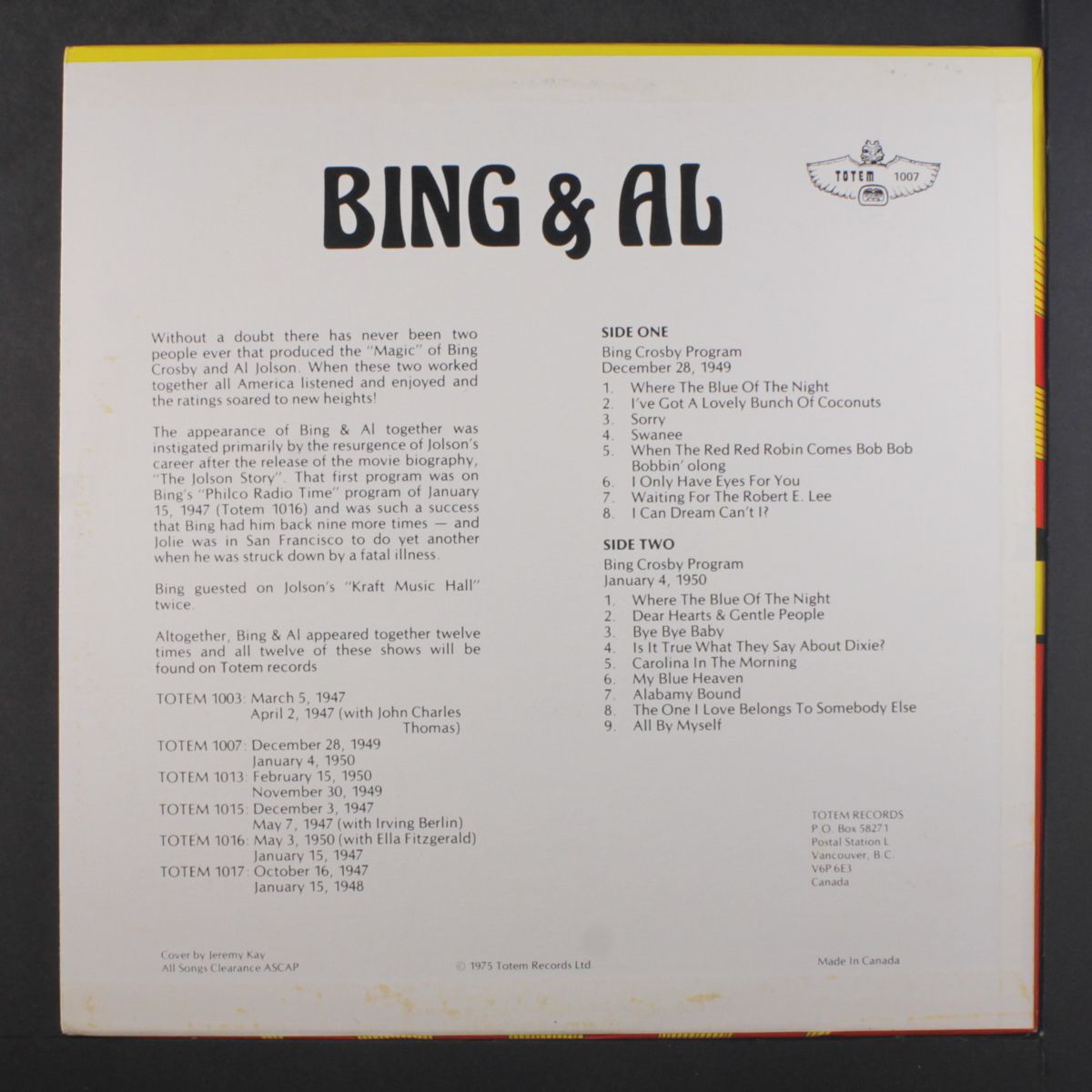 bing & al, vol. 2: dec. 28, 1949 & jan. 4, 1950 by BING CROSBY & AL JOLSON