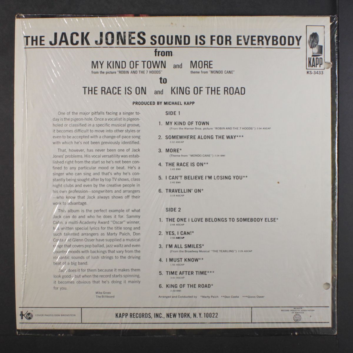 my kind of town by JACK JONES