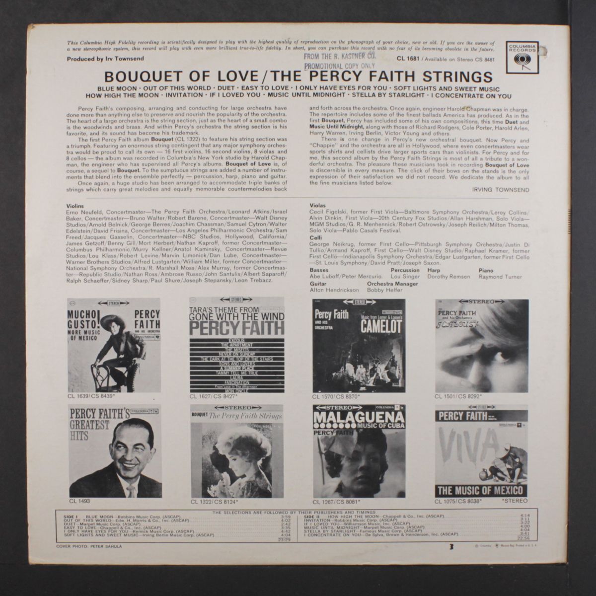 bouquet of love by PERCY FAITH