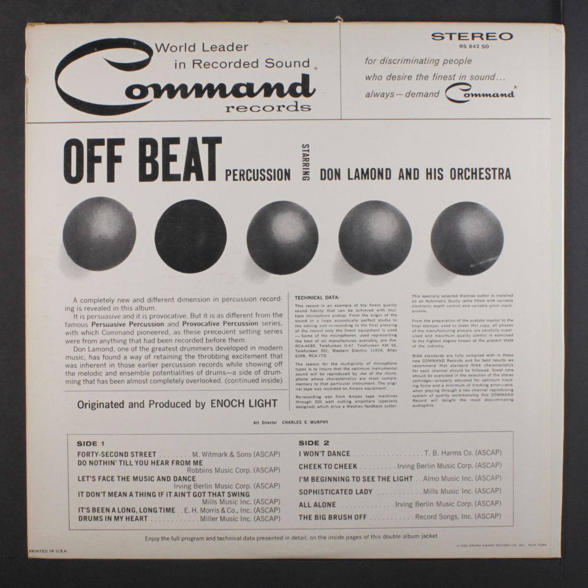 off beat percussion by DON LAMOND