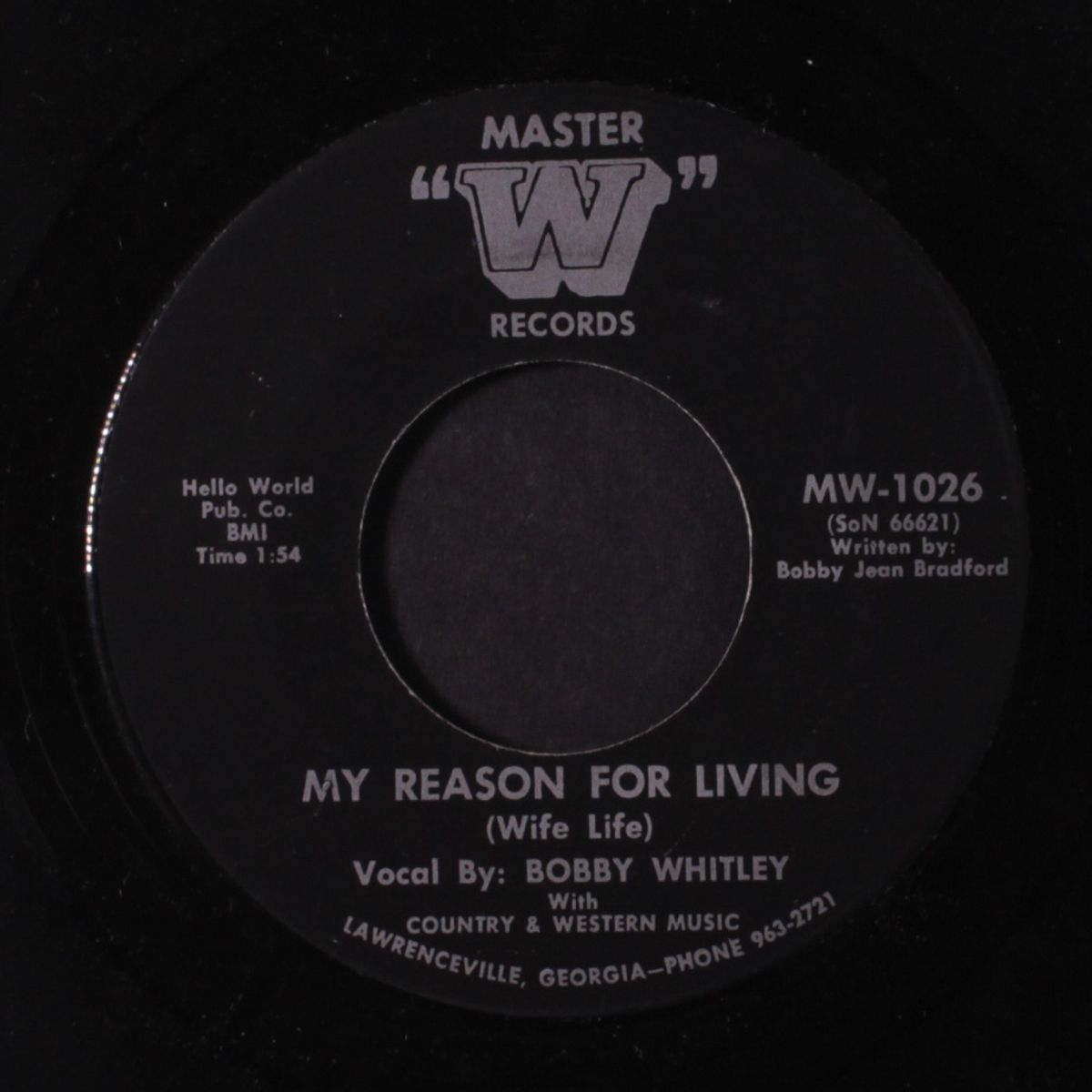 jam to-day / my reason for living by BOBBY WHITLEY