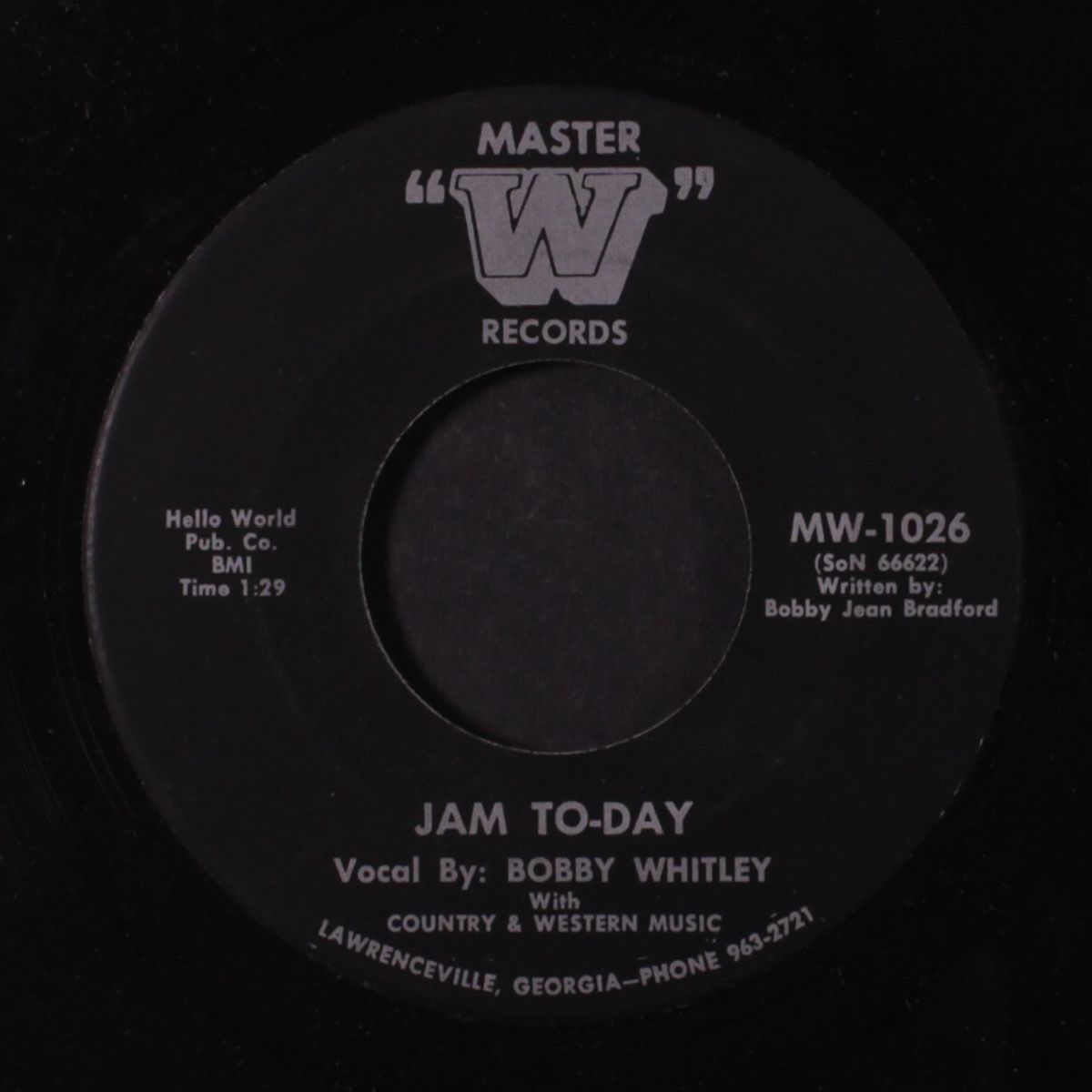 jam to-day / my reason for living by BOBBY WHITLEY