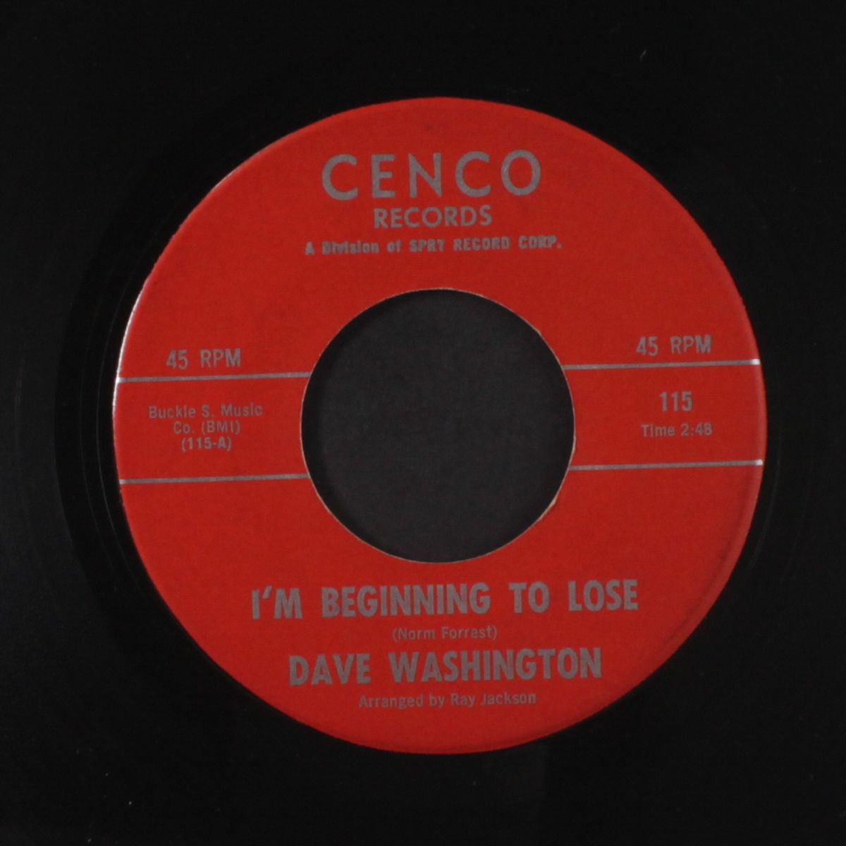 i'm beginning to lose / just ain't got the time by DAVE WASHINGTON