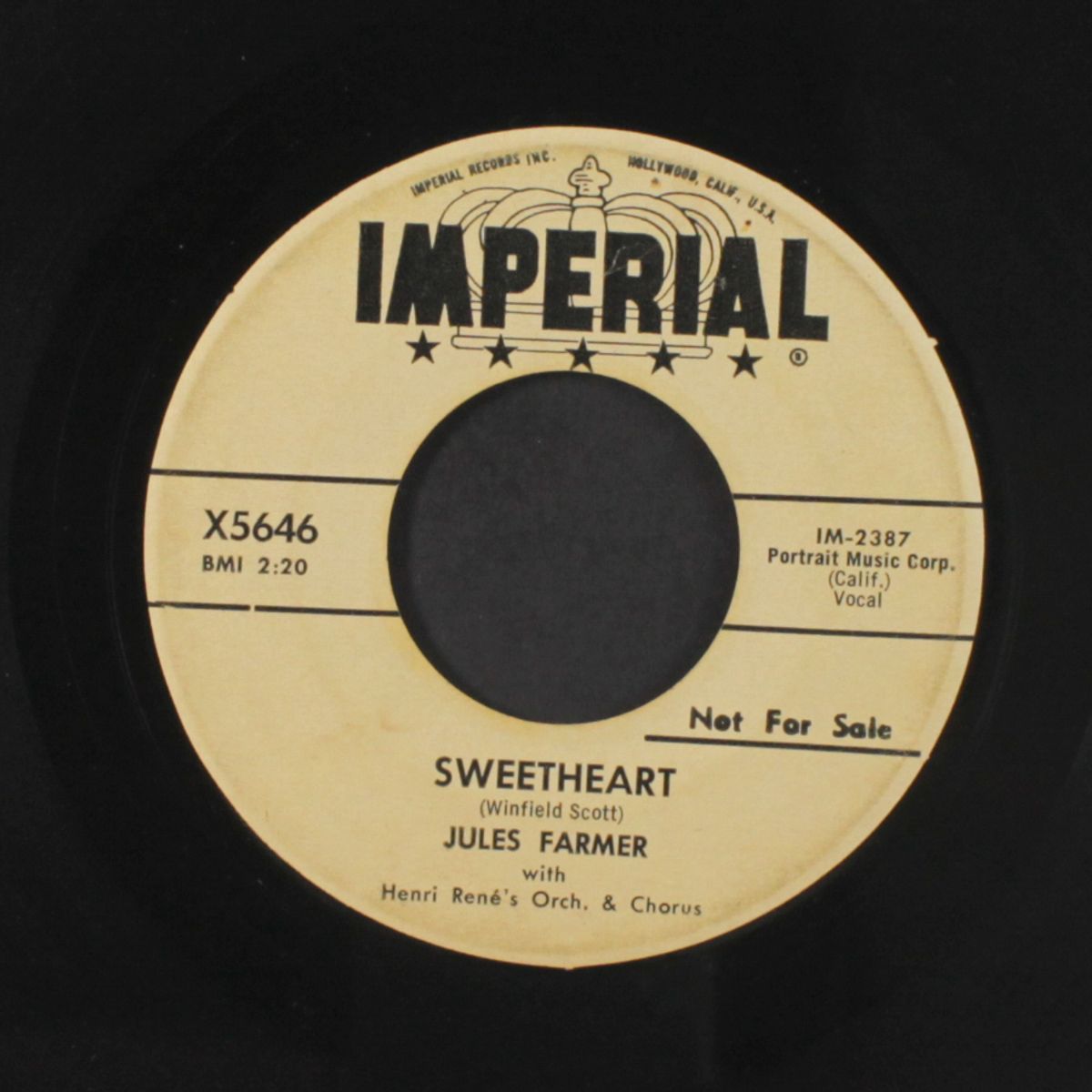 sweetheart / come away by JULES FARMER